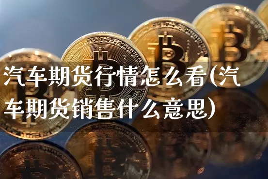汽车期货行情怎么看(汽车期货销售什么意思)_https://www.sdylsx.com_上期所_第1张