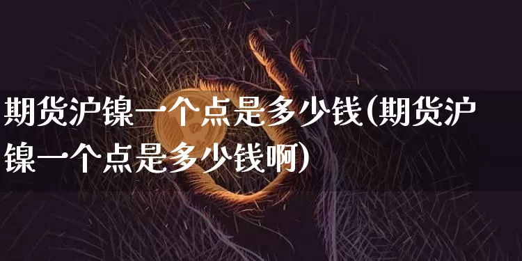 期货沪镍一个点是多少钱(期货沪镍一个点是多少钱啊)_https://www.sdylsx.com_广期所_第1张