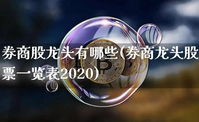 券商股龙头有哪些(券商龙头股票一览表2020)_https://www.sdylsx.com_广期所_第1张